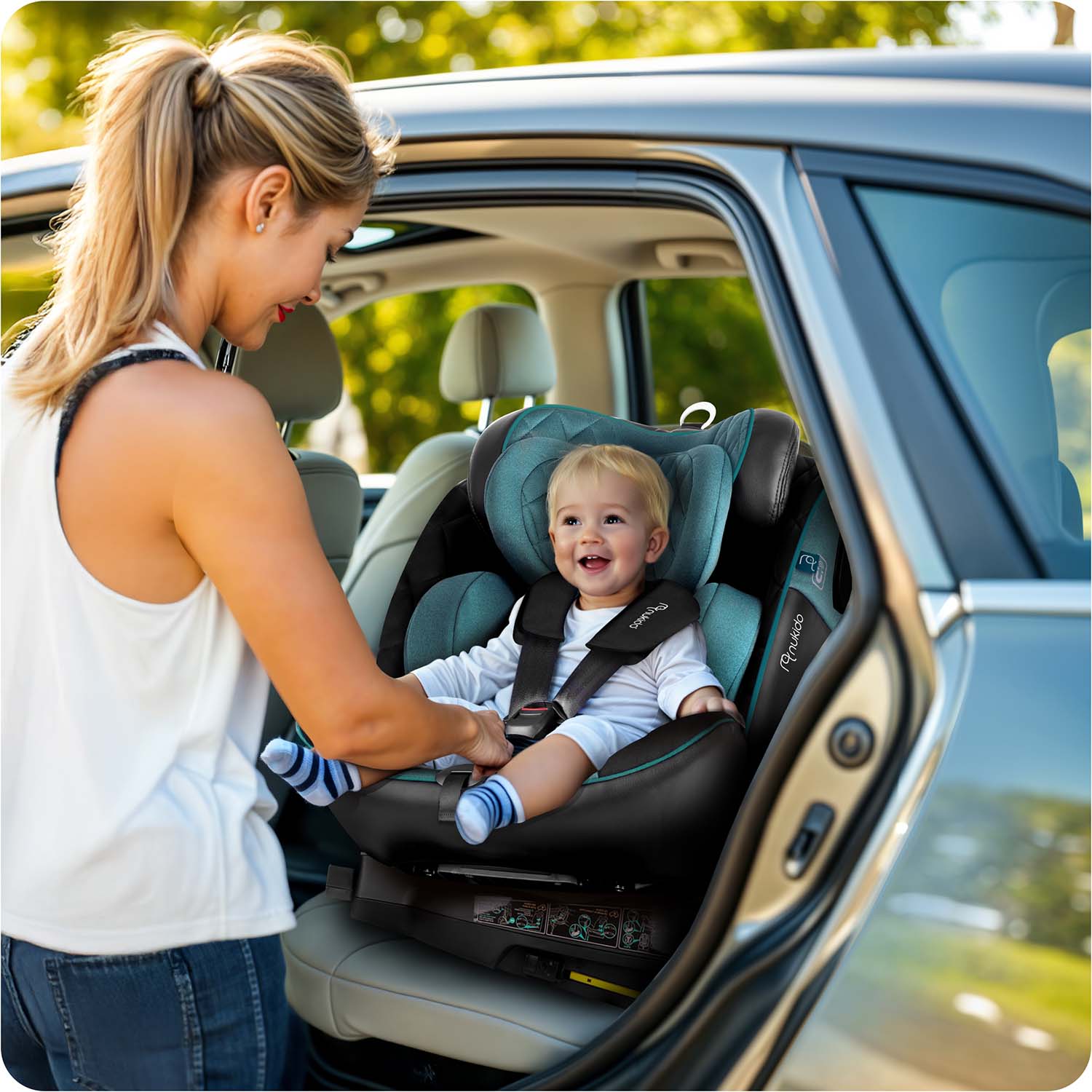 Nukido Prestige Line juodai mėlynos spalvos 0-36 kg ISOFIX automobilio sėdynė