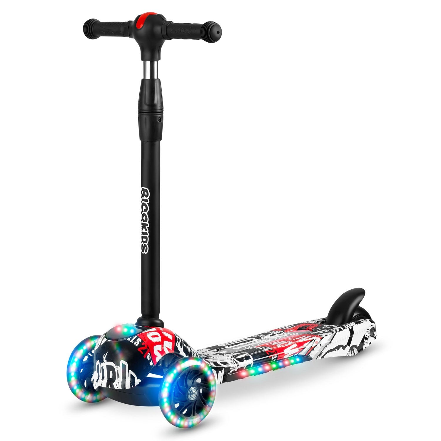 Ricokids Piko - juoda ir balta raudonos spalvos