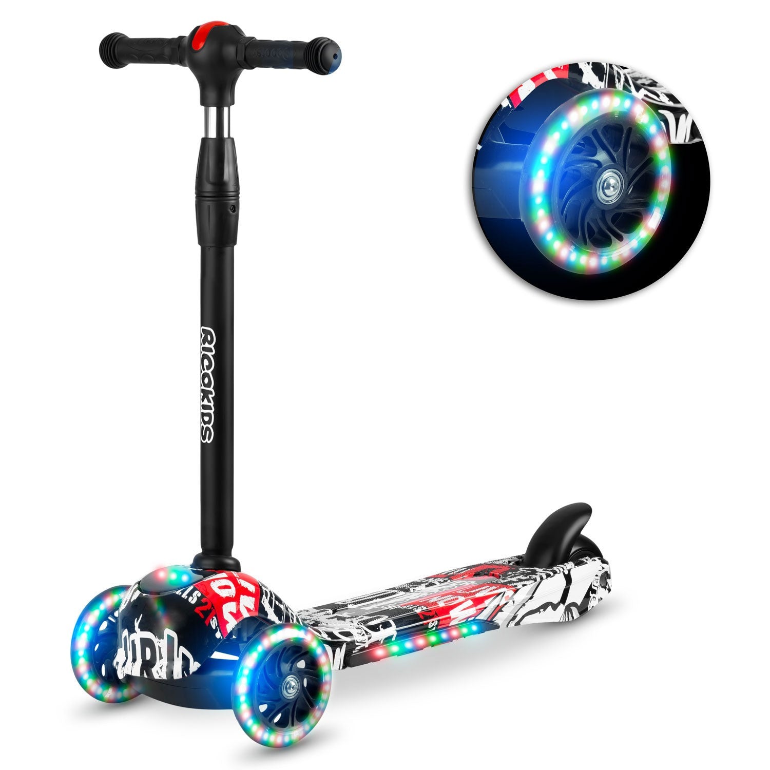 Ricokids Piko - juoda ir balta raudonos spalvos