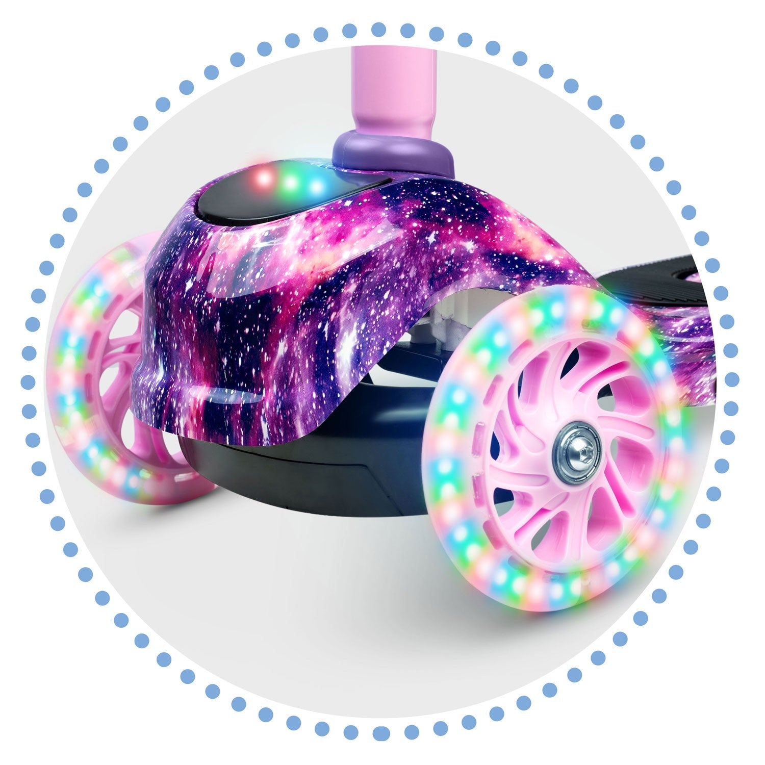 "Ricokids Piko" - rožinė-violetinė trijų ratų "Hula"