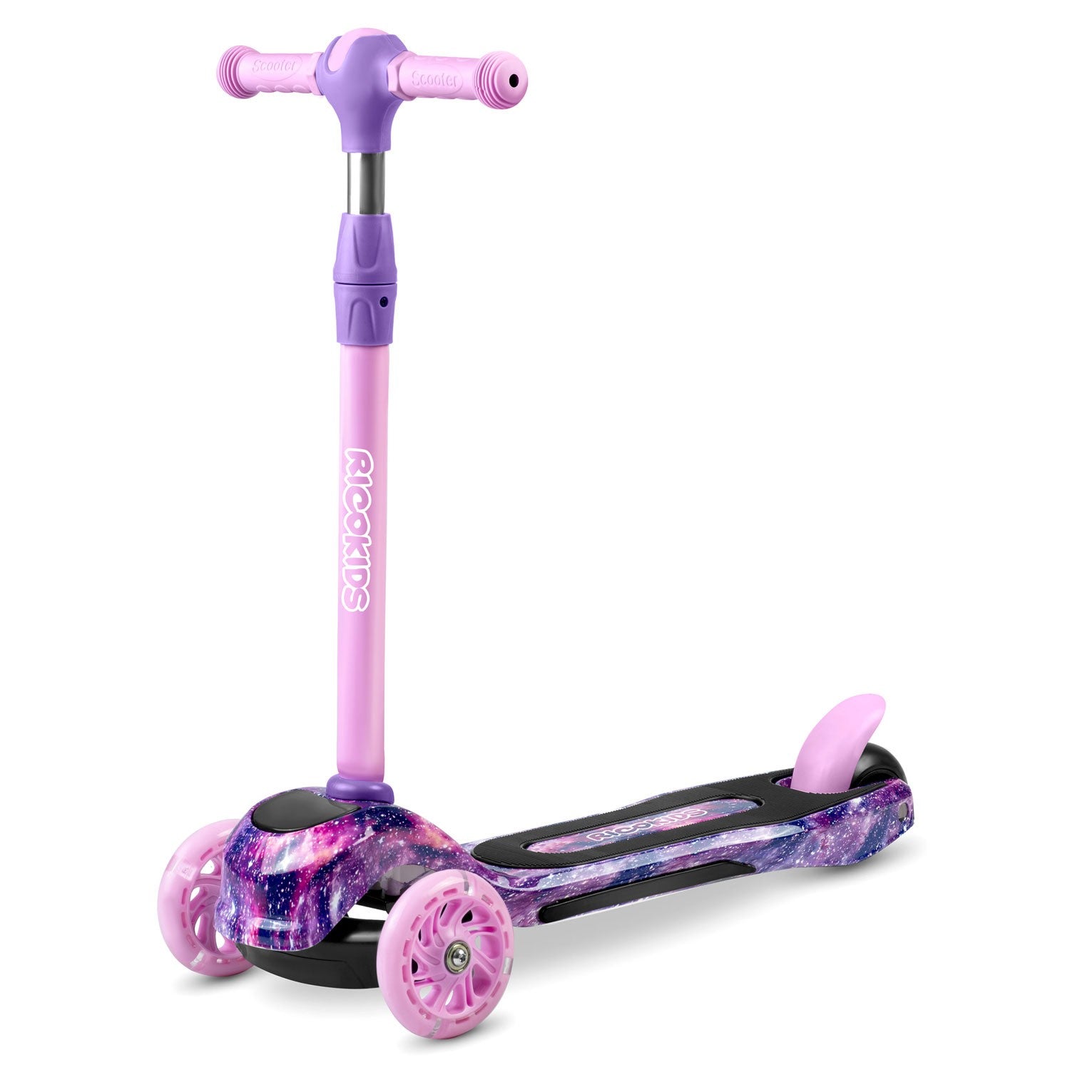 "Ricokids Piko" - rožinė-violetinė trijų ratų "Hula"