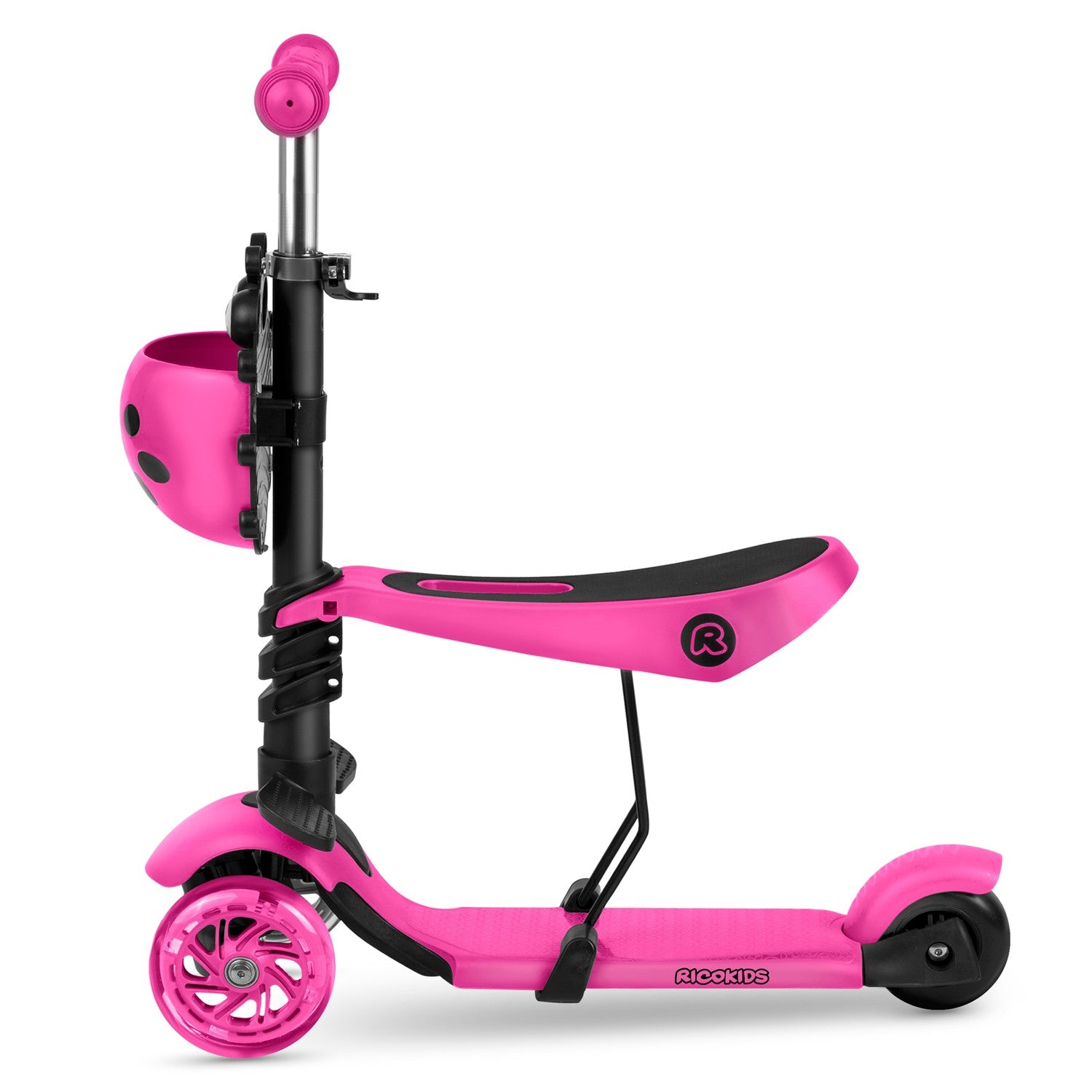"Ricokids Buggy" - rožinis, triju ratų