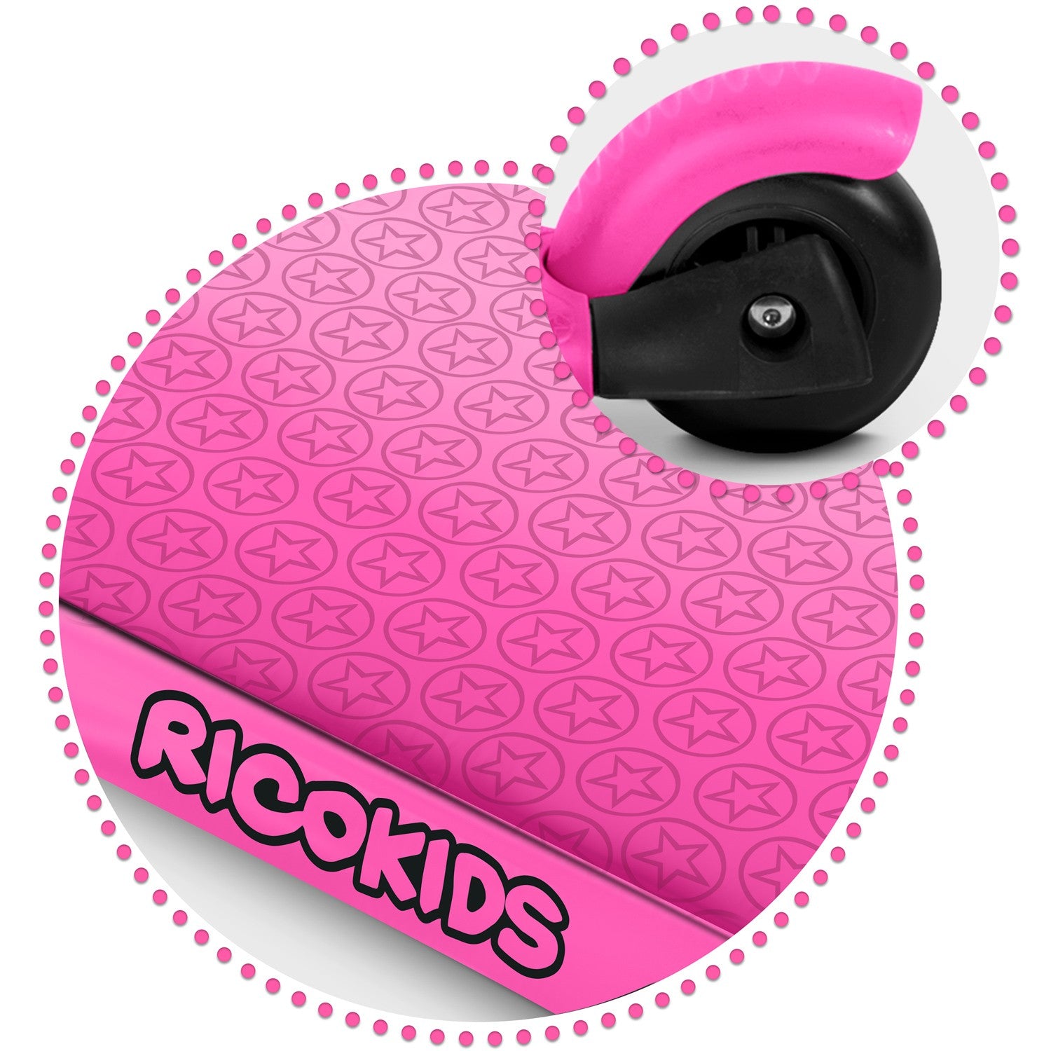 "Ricokids Buggy" - rožinis, triju ratų