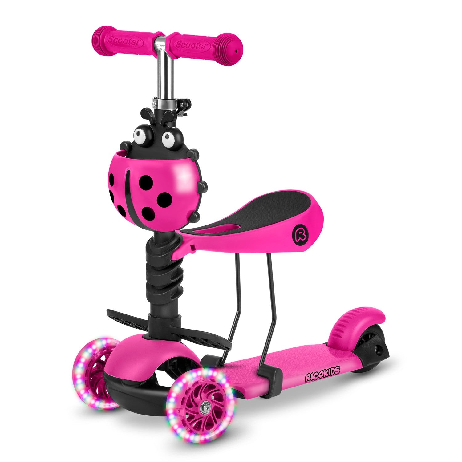 "Ricokids Buggy" - rožinis, triju ratų