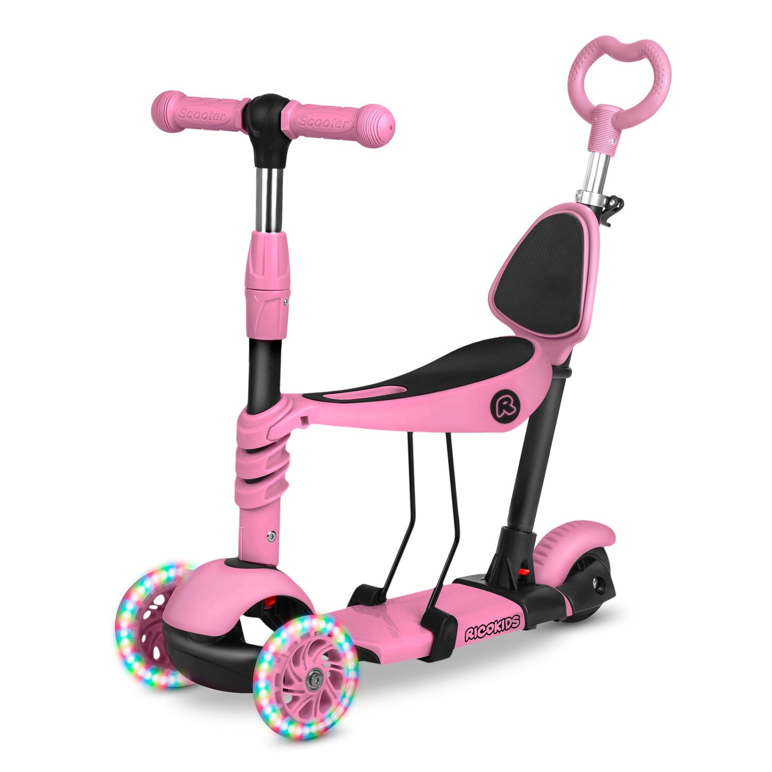 Ricokids Todi - rožinė trijų ratų kardinolė