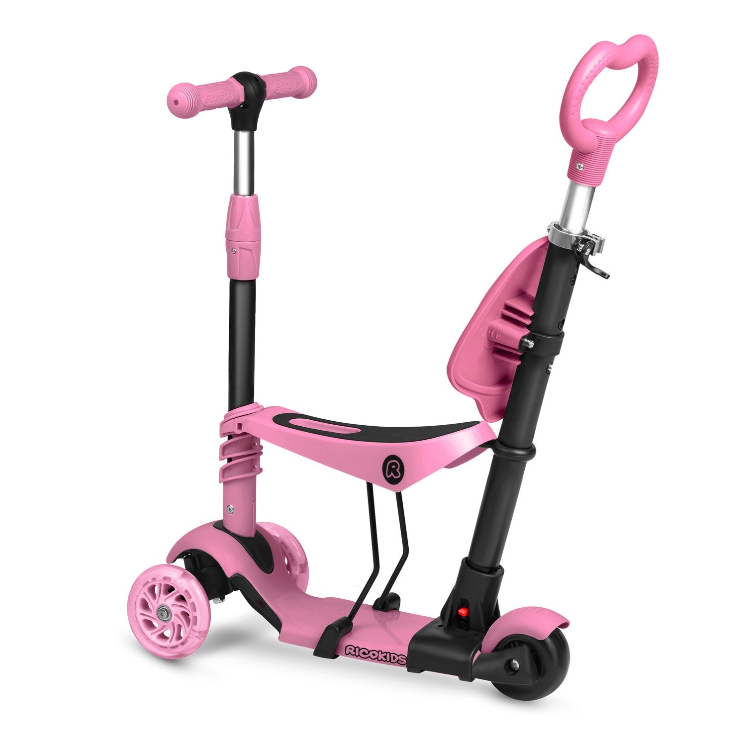 Ricokids Todi - rožinė trijų ratų kardinolė