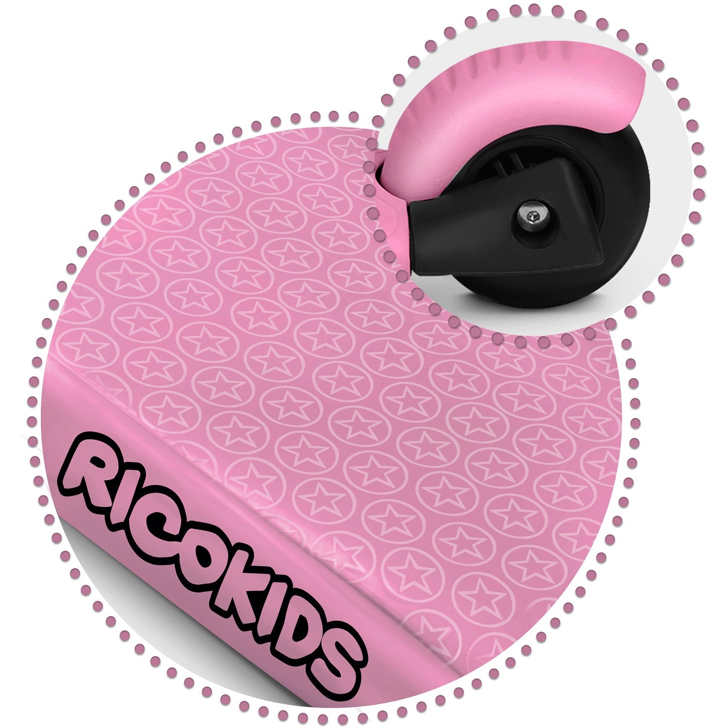 Ricokids Todi - rožinė trijų ratų kardinolė