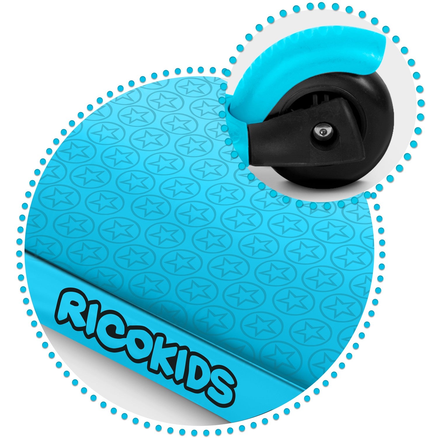 Turkūzų spalvos Ricokids Buggy