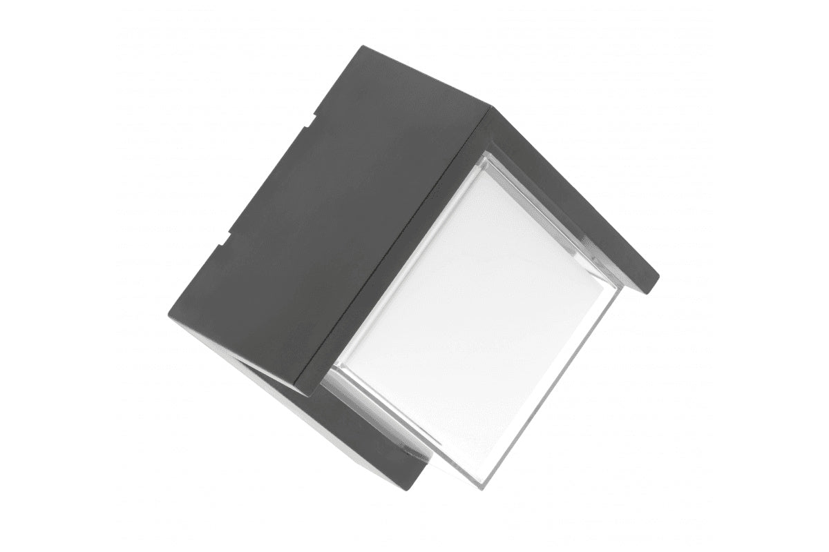CANTI LED sieninis šviestuvas (pilkas, 12W, 1000lm, IP65, 4000K) GTV LD-CANTI12WKW-15