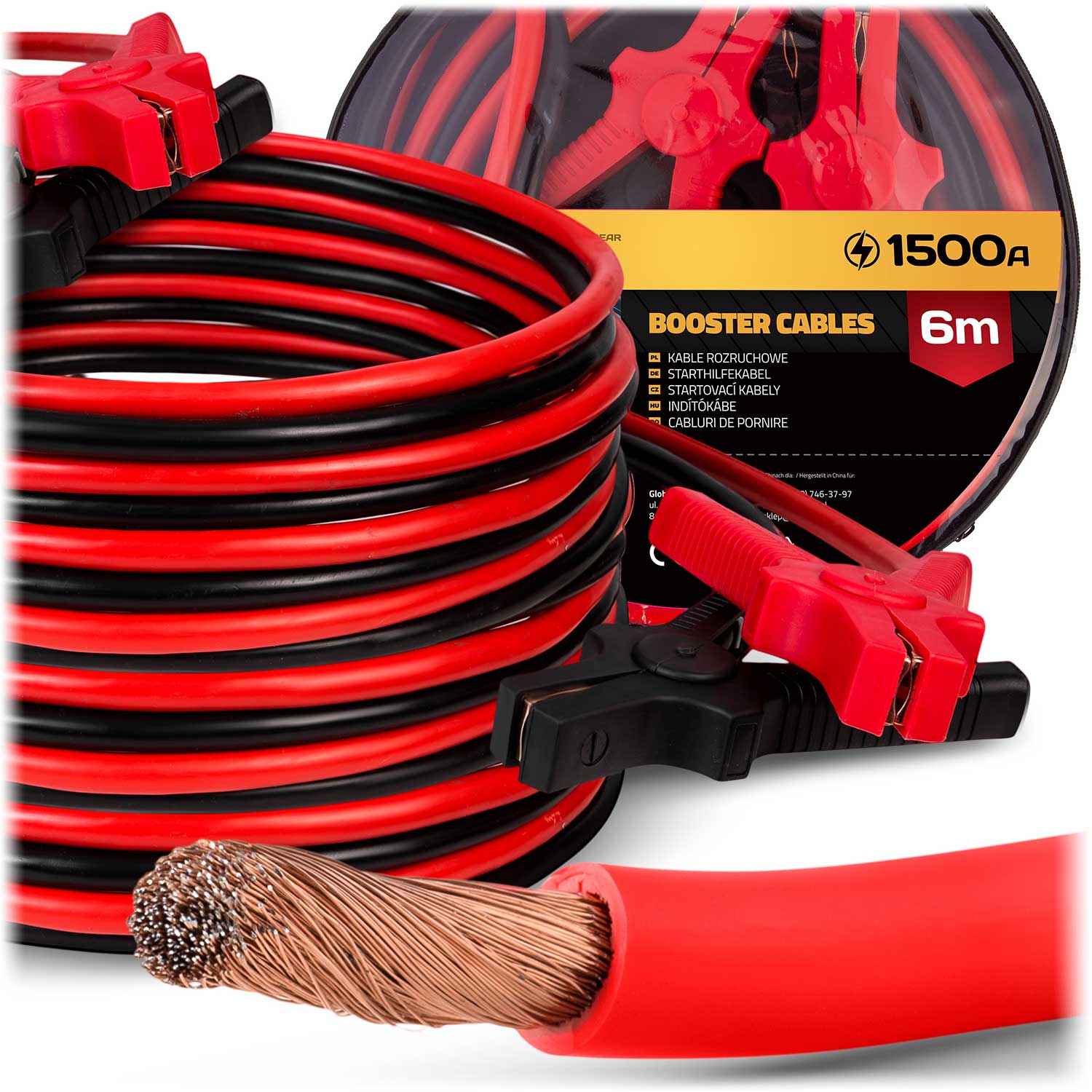 6 m 1500A HM-362 Humbergo paleidimo kabeliai