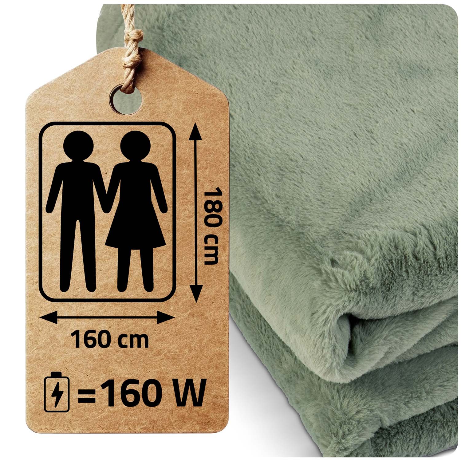 180 x 160 cm Berdsen BD-962 elektrinis kilimas