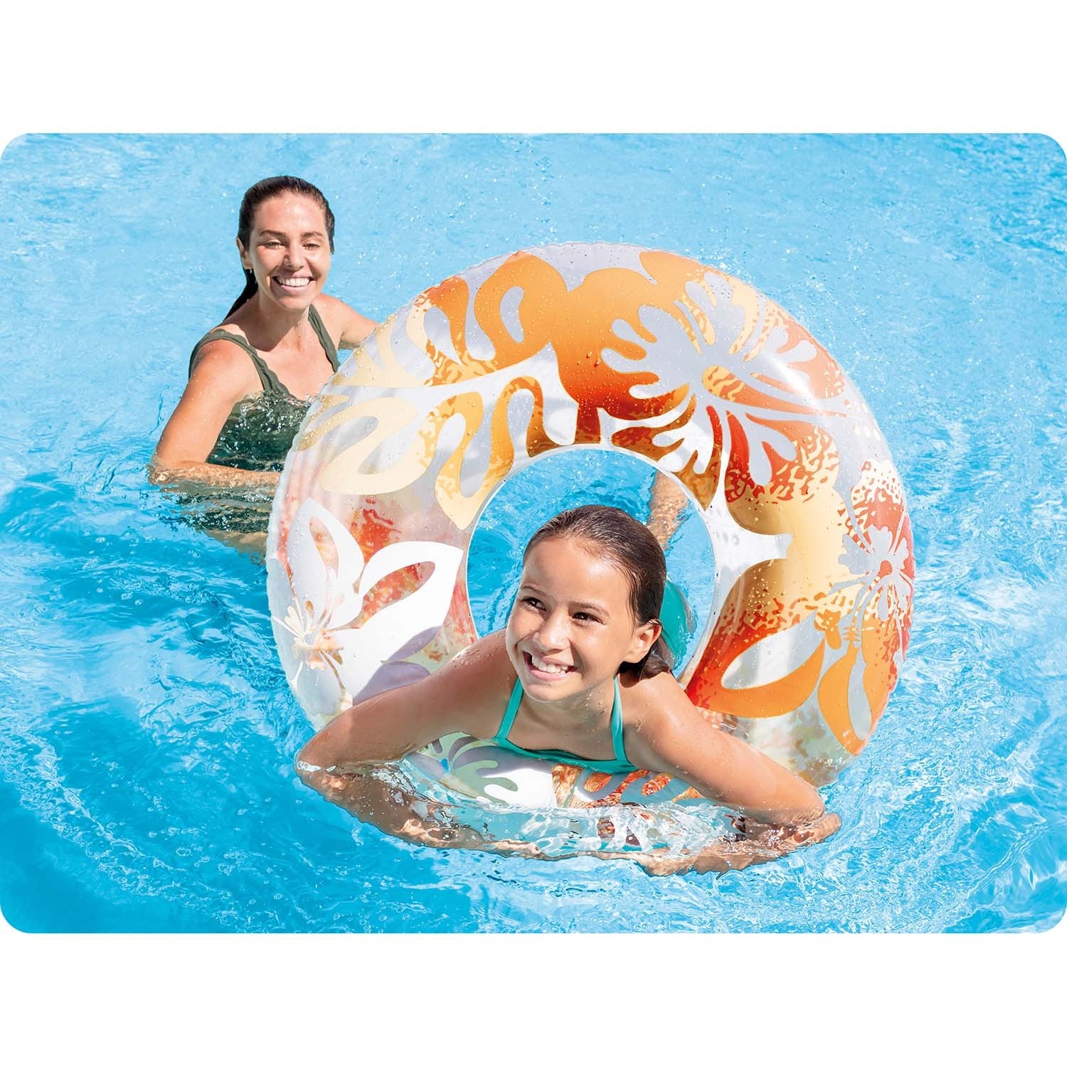 91 cm skersmens plaukiojančio rato 3 spalvos INTEX 59251 oranžas