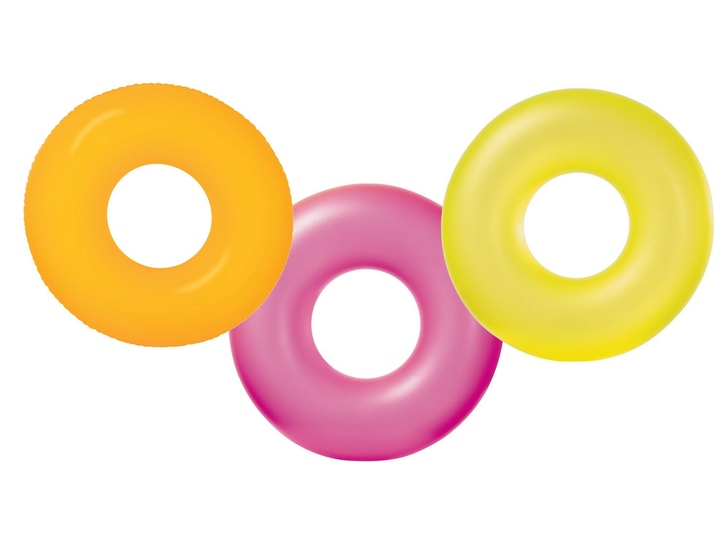 Neon plaukimo ratas 91 cm - 3 spalvos INTEX 59262 žalia