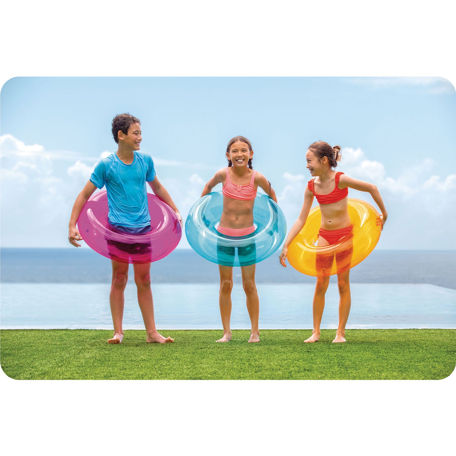 Oranžinis plaukimo ratas 76 cm INTEX 59260