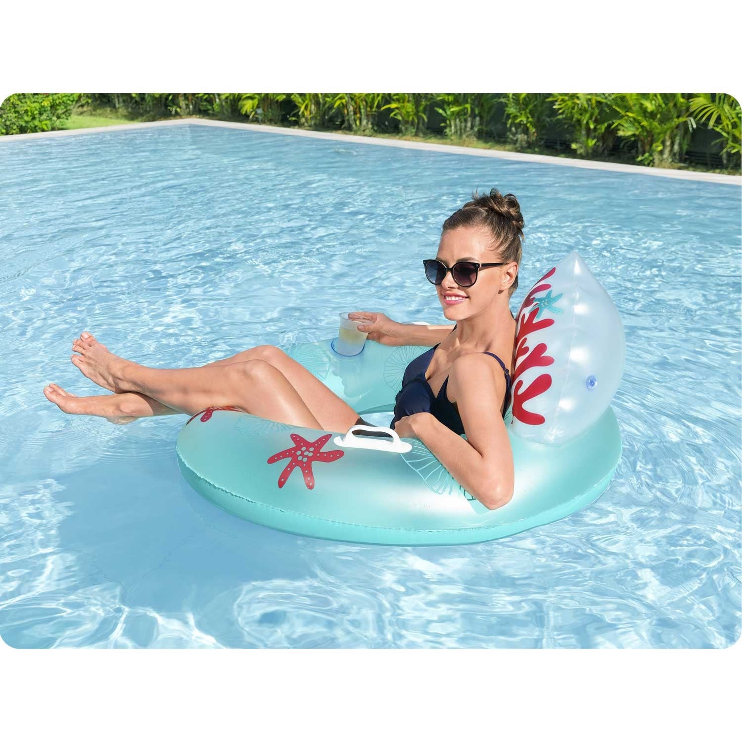 Coral Bliss 107 x 113 cm Bestway 43730 slidinėjimo ratas