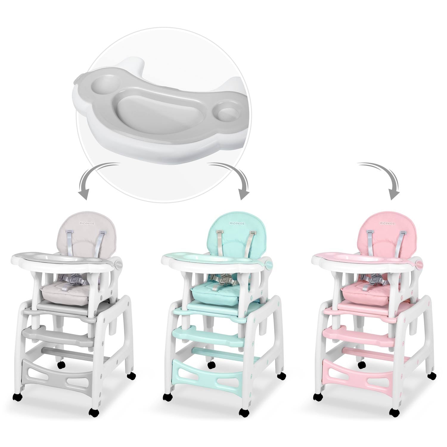 Sinco Ricokids kėdės dėžutė - pilka