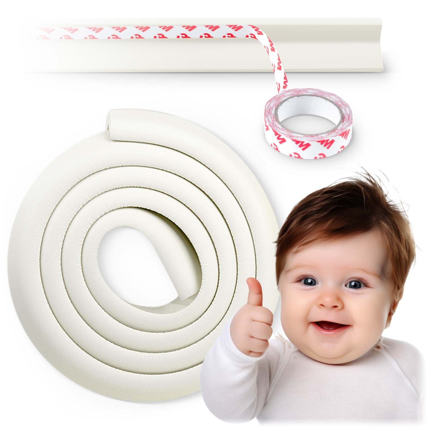 Ricokids apsauginė putų juosta 798700 balta 2 m