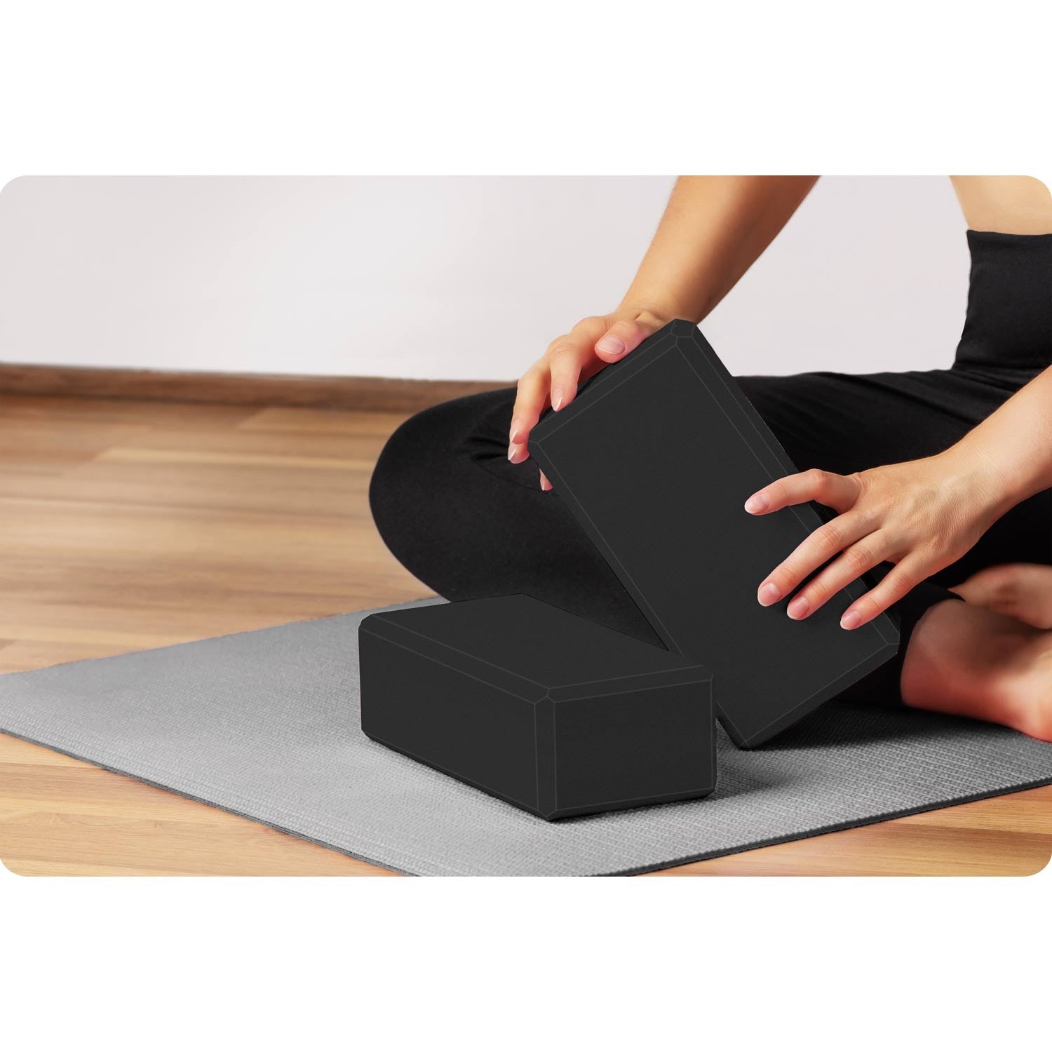 Juodosios NS-962 yoga kojos iš putų