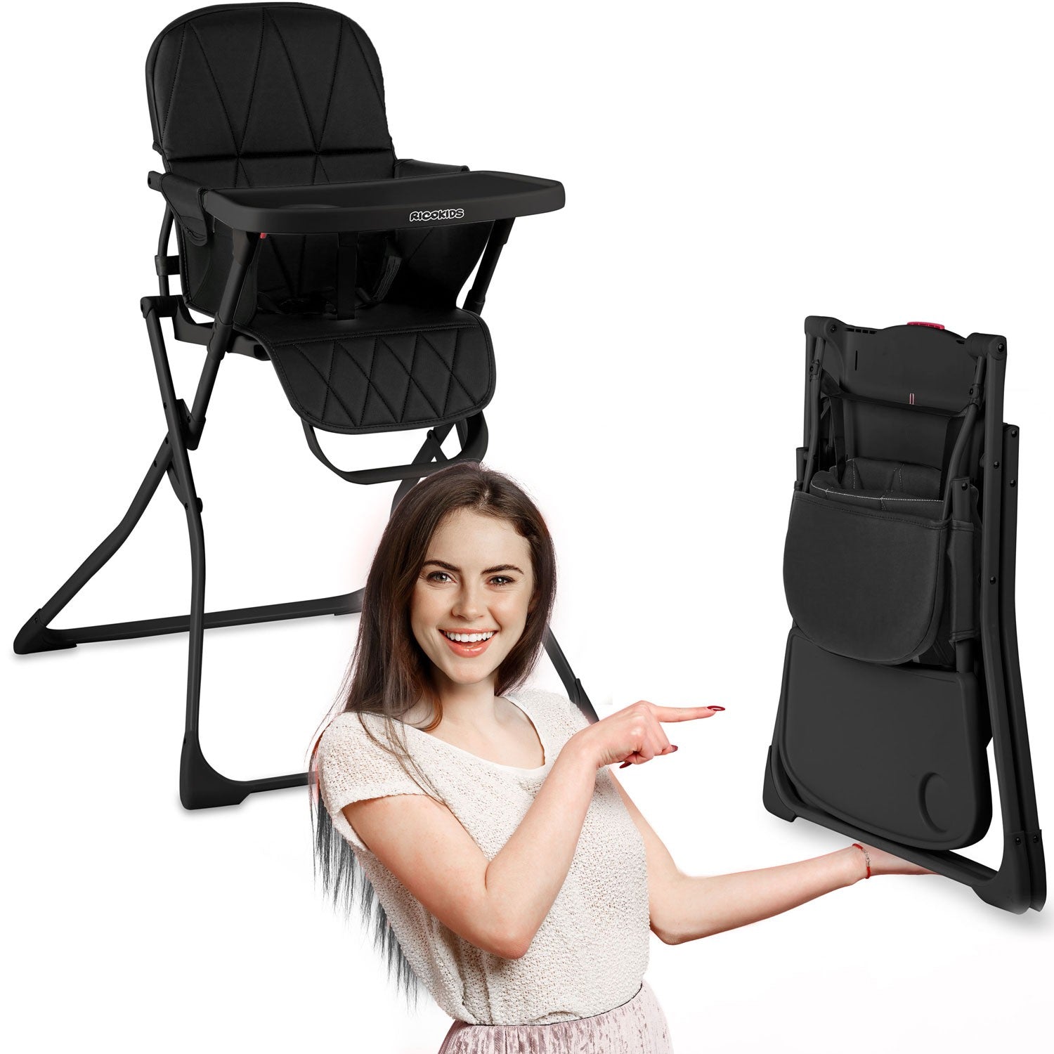 Nuco maitinimo kėdė juoda
