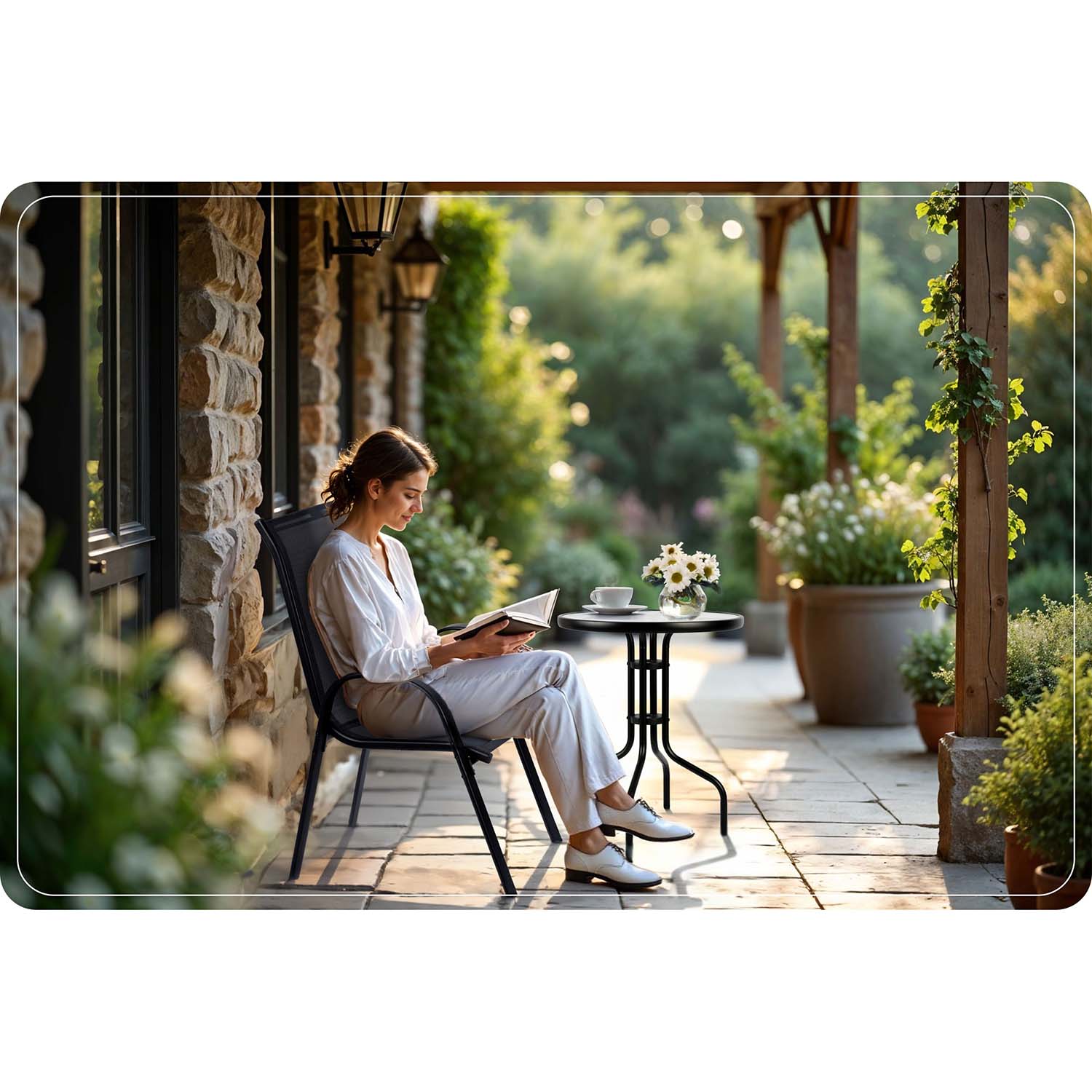 Sofotel SO-980 tekstilės sodo kėdės, komplektas, 2 vienetai