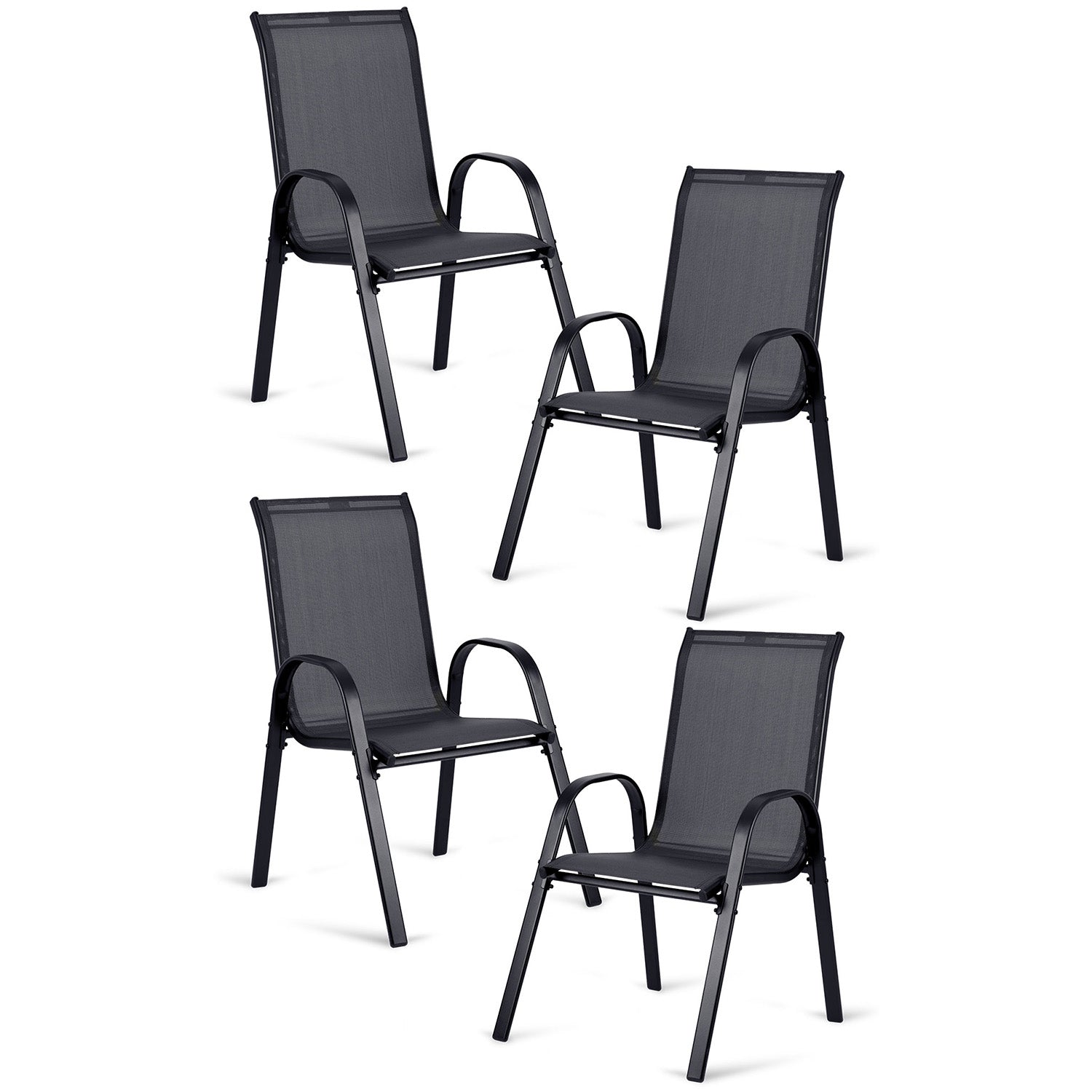 Sofotel SO-980 tekstilės sodo kėdės, 4 vienetų rinkinys