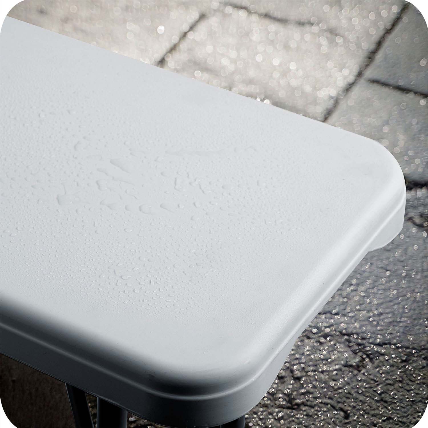 180 cm ilgio apatinė sodo stotis Balta