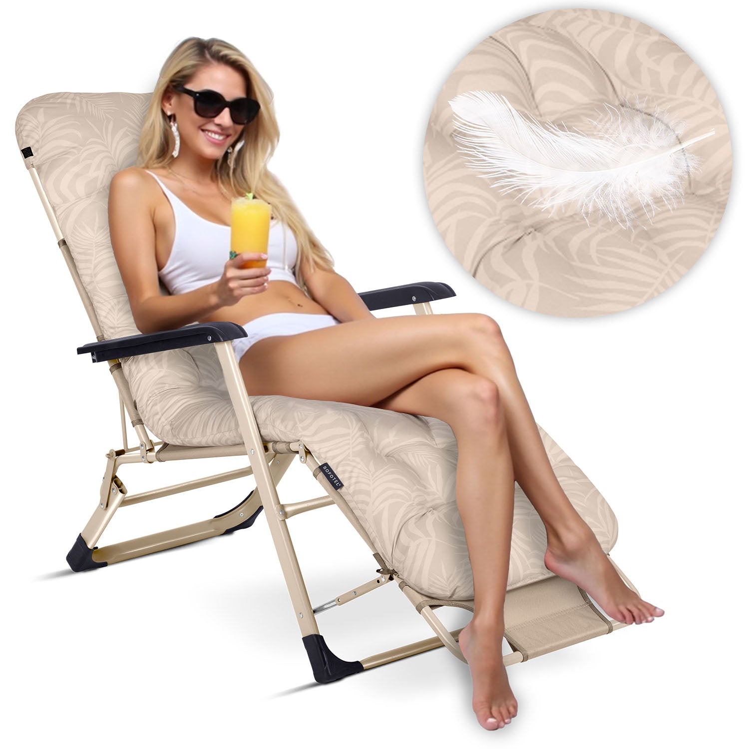 Sofotel ChillWell Gultas Su Pagalve 2 Vienetų Bežo Komplektas