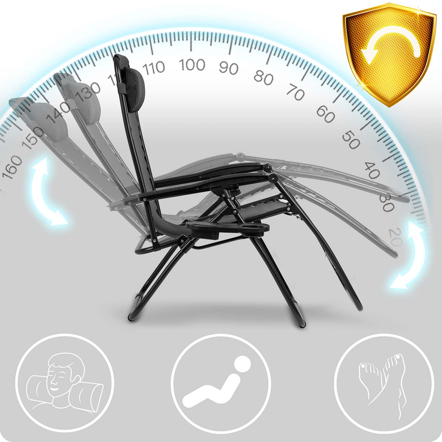 Sofotel ChillWell dvigubos sėdynės su pagalve komplektas 2 dalys juodas