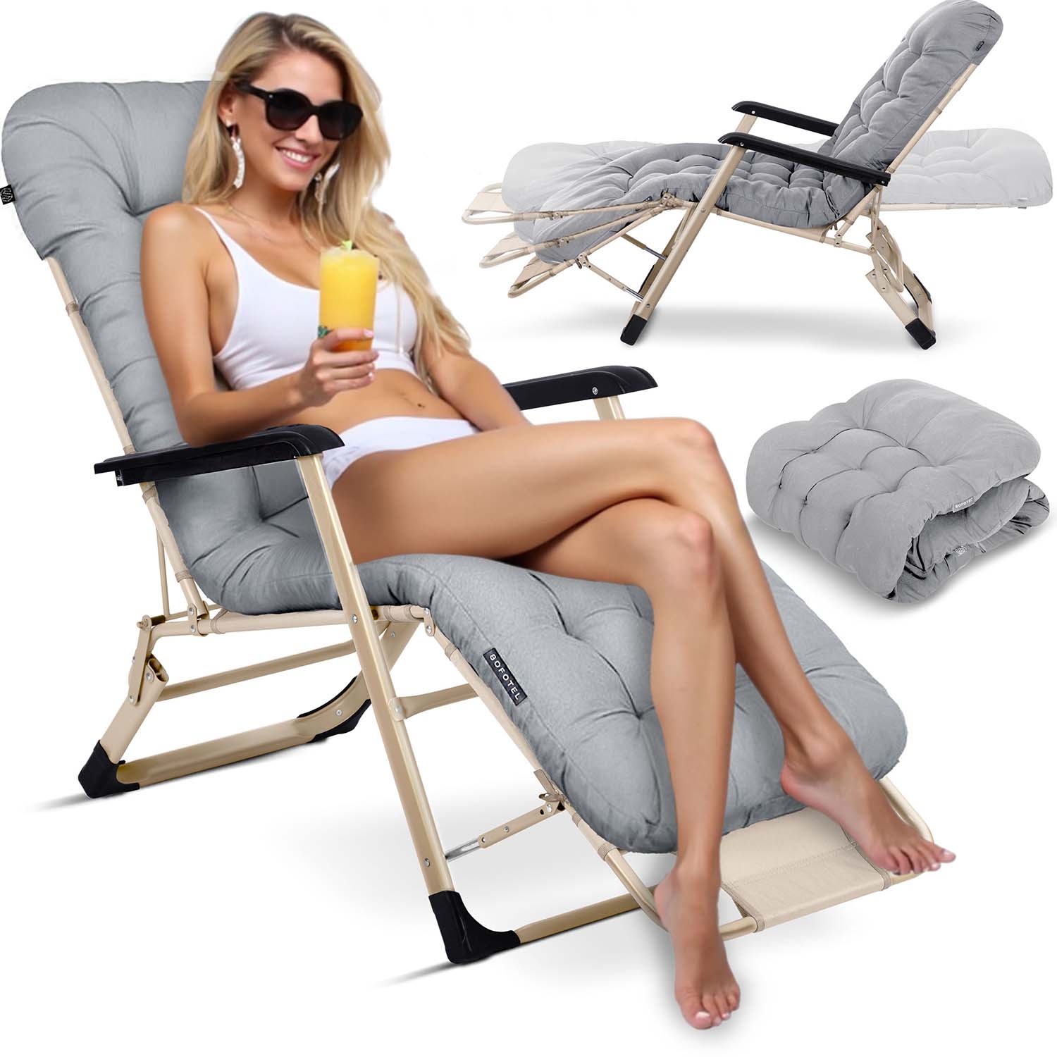 Sofotel ChillWell Gultas Su Pagalve Šviesiai Pilka