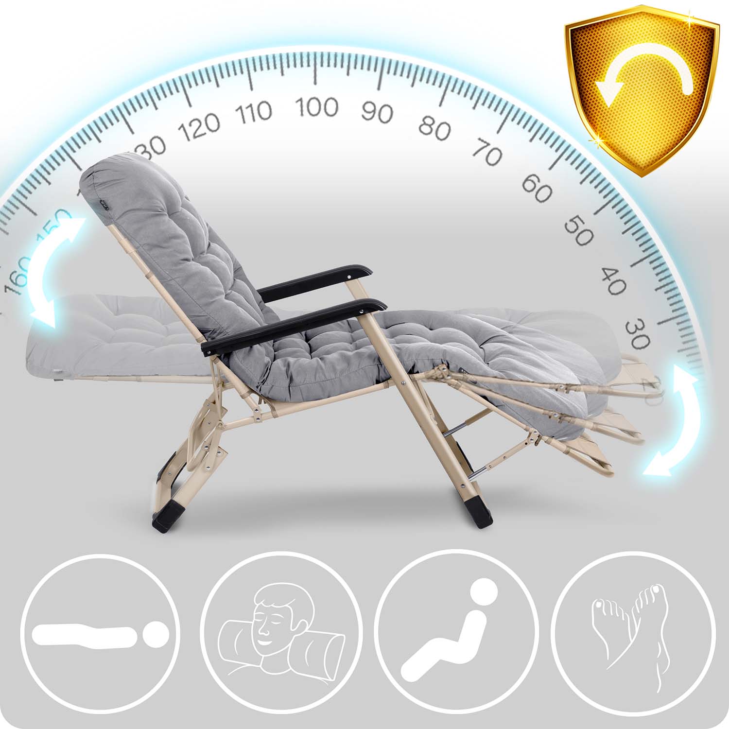 Sofotel ChillWell Gultas Su Pagalve Šviesiai Pilka