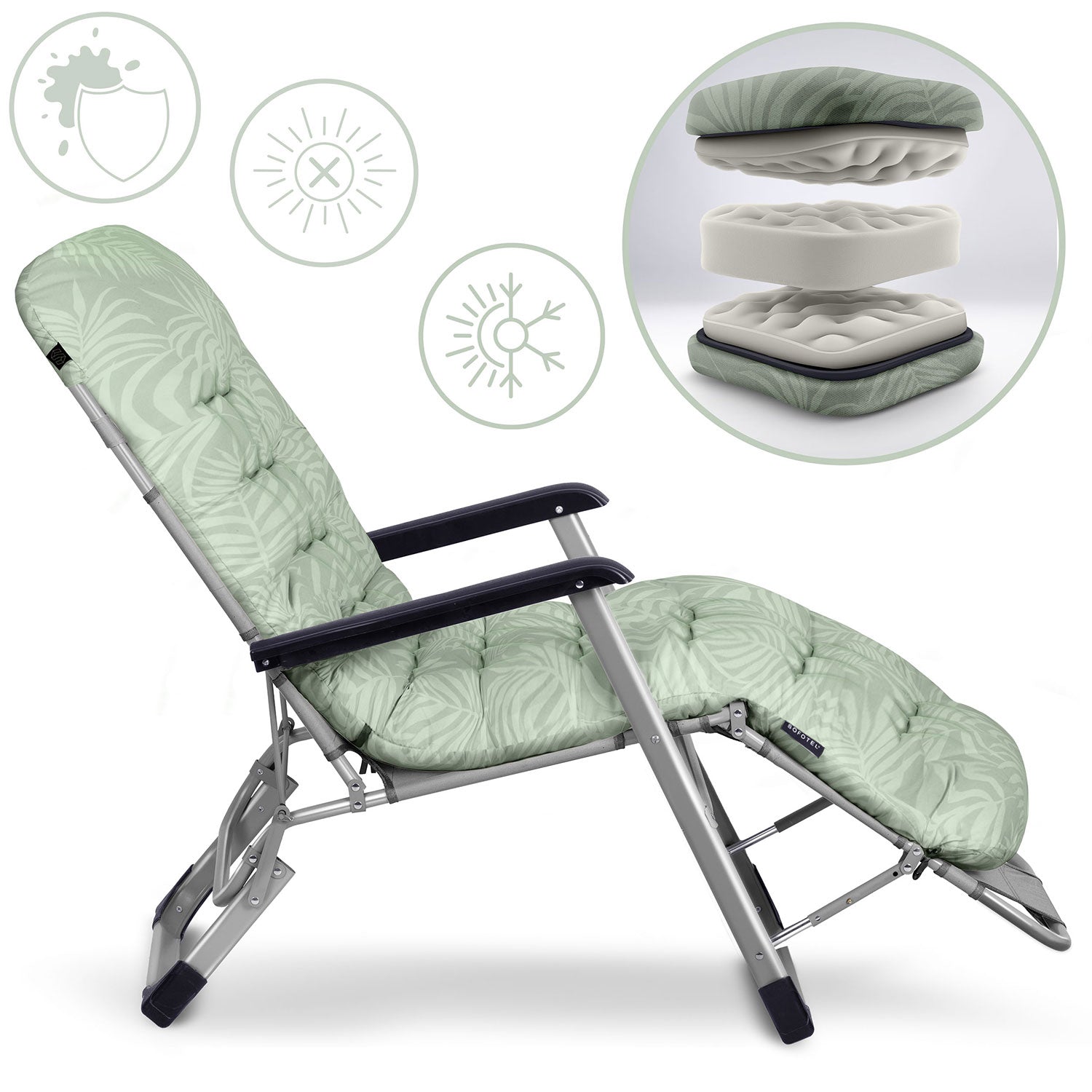 Sofotel ChillWell Apatinis Gultas Su Pagalve Šviesiai Žali