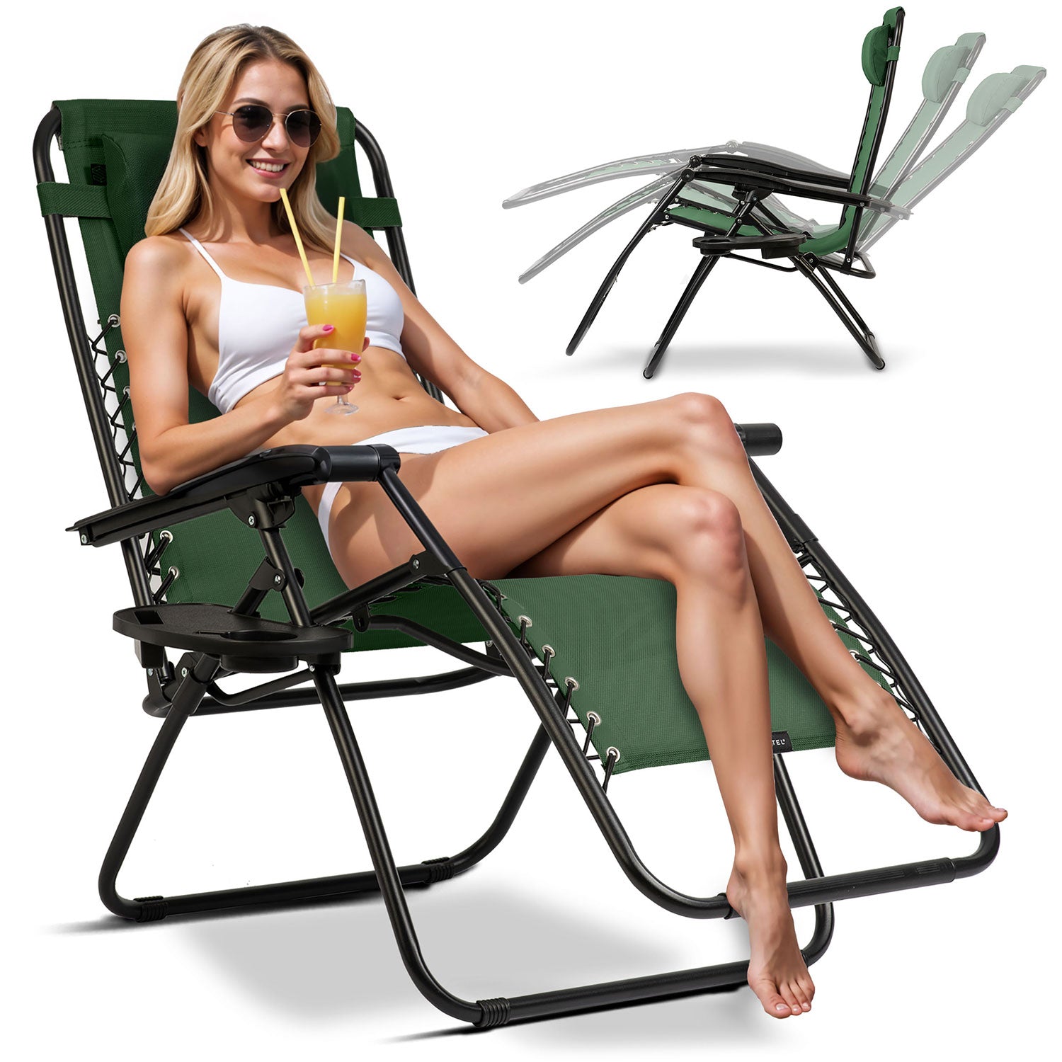 Sofotel ChillWell 2 gultai su pagalve, 2 žaliųjų dalių komplektas