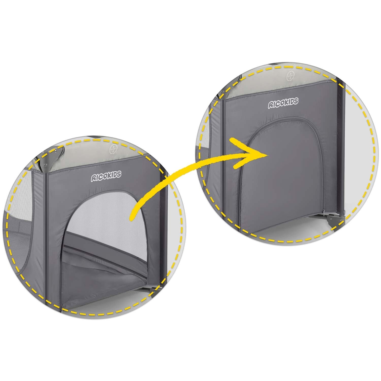 Turistų lovelė 125 x 65 x 78 cm RK-240 šviesiai pilka