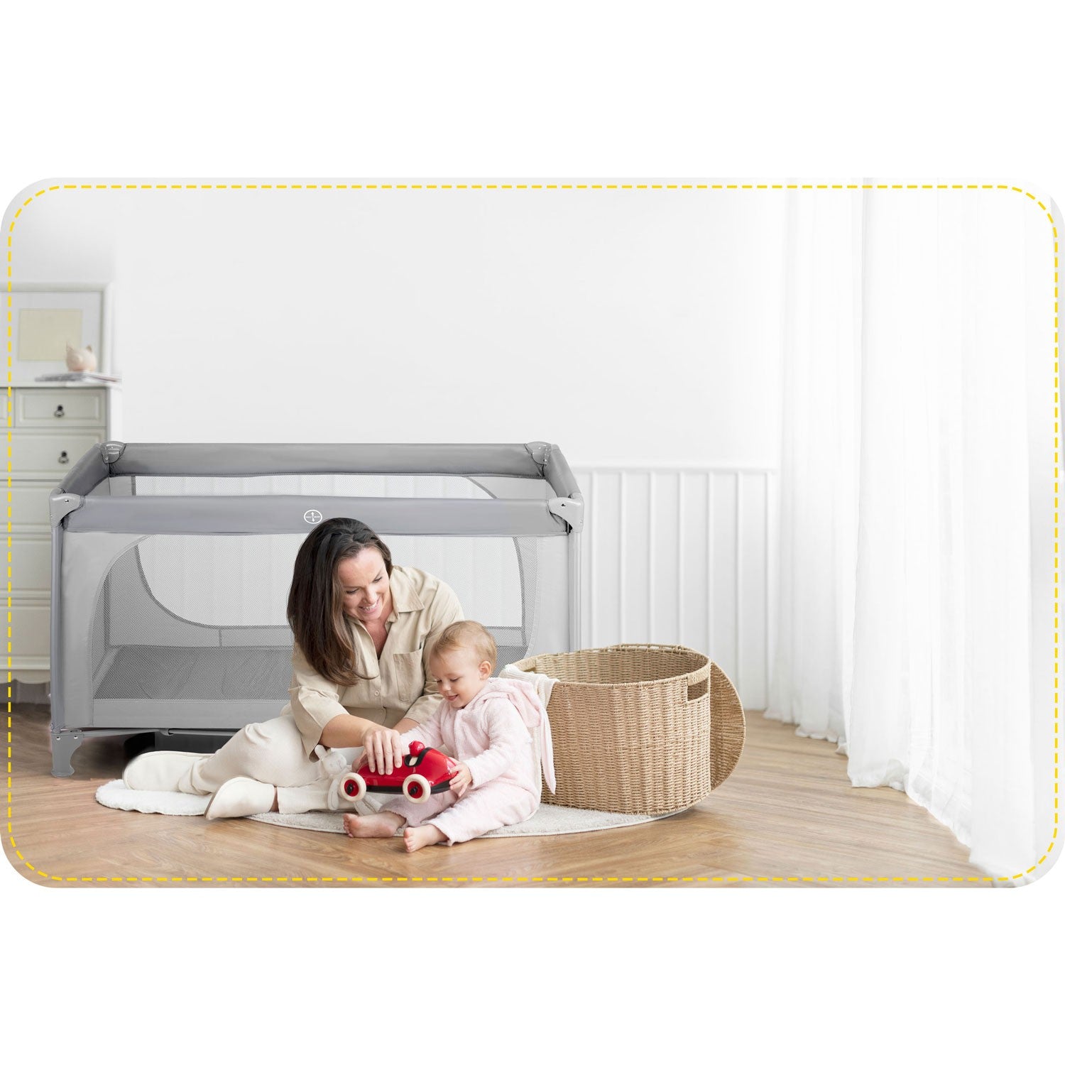 Turistų lovelė 125 x 65 x 78 cm RK-240 pilka