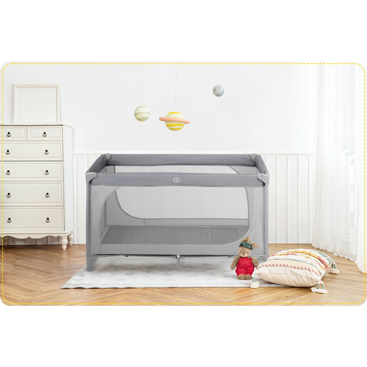 Turistų lovelė 125 x 65 x 78 cm RK-240 pilka