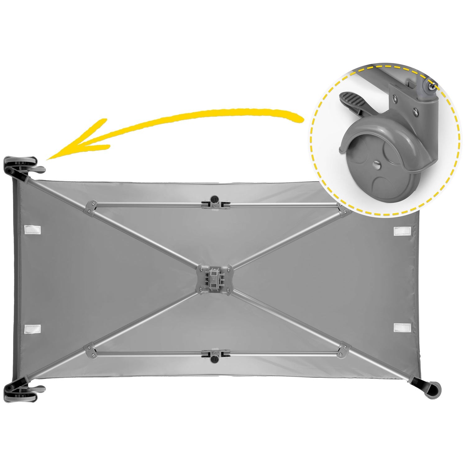 Turistų lovelė 125 x 65 x 78 cm RK-240 pilka
