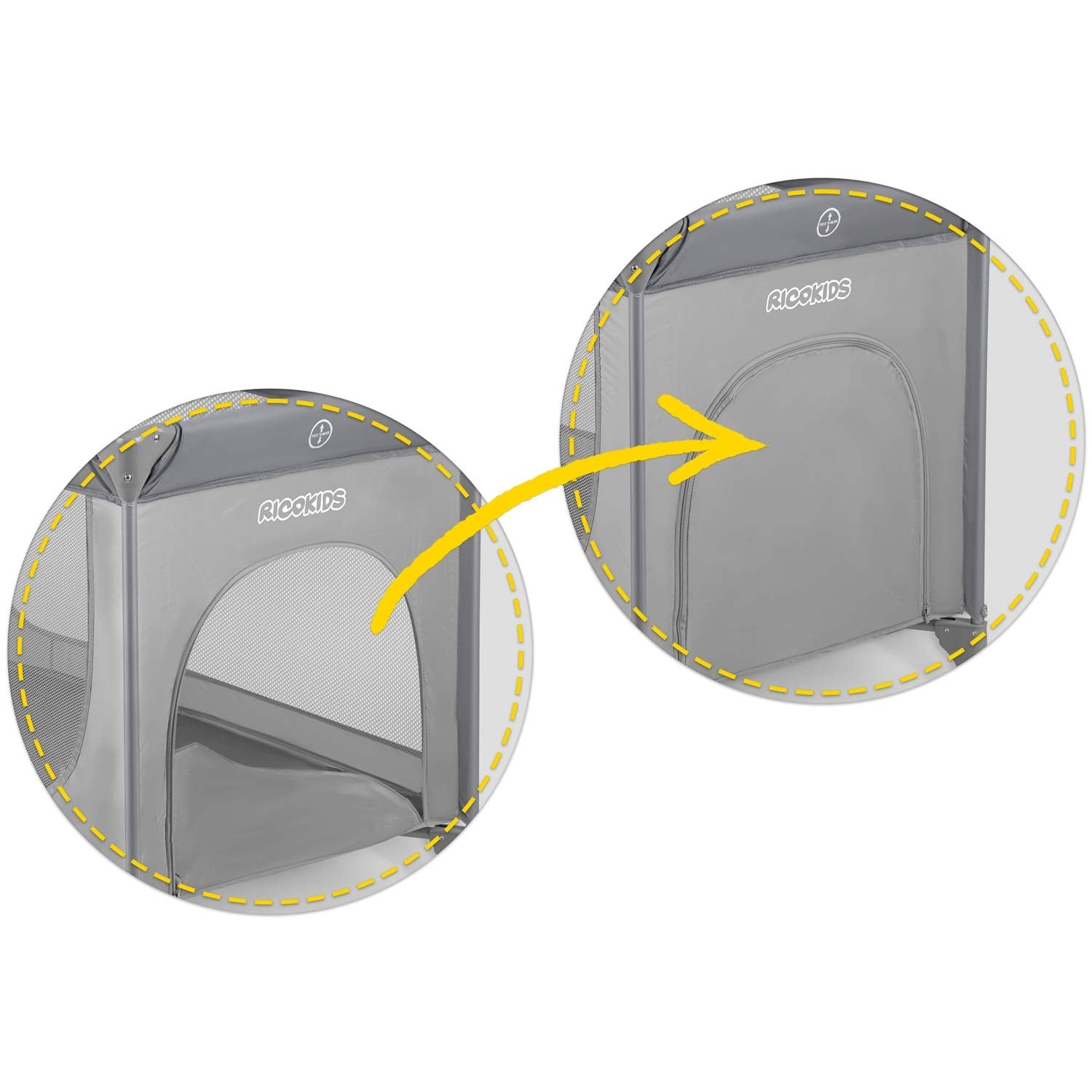 Turistų lovelė 125 x 65 x 78 cm RK-240 pilka