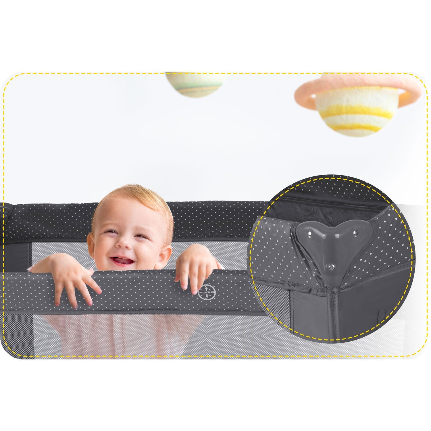 Turistų lovelė 125 x 65 x 78 cm