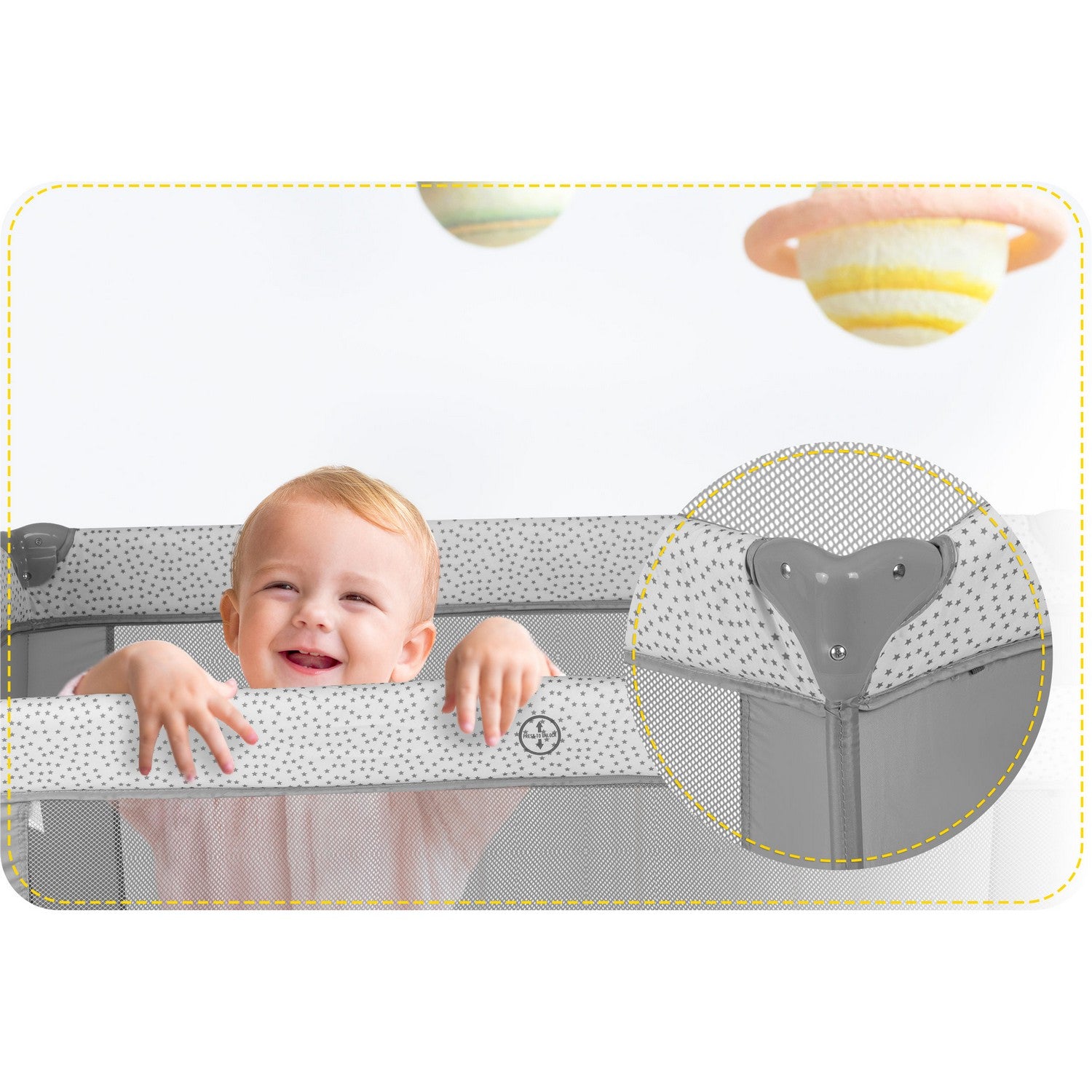 Turistų lovelė 125x65x78cm RK-242 pilka