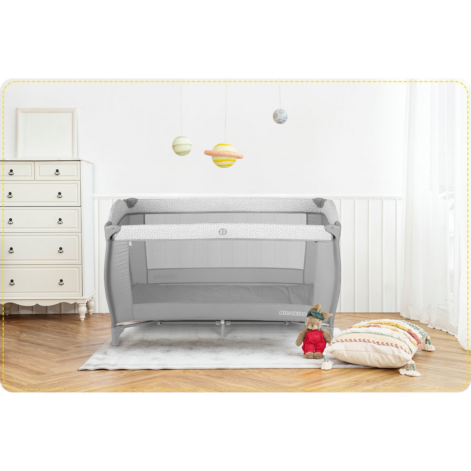 Turistų lovelė 125x65x78cm RK-242 pilka