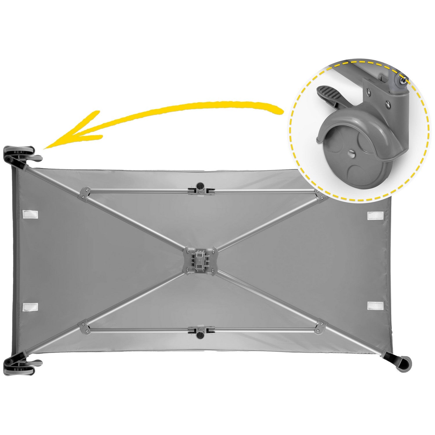 Turistų lovelė 125x65x78cm RK-242 pilka
