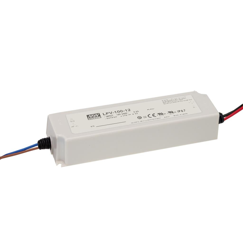 Impulsinis maitinimo šaltinis LED 24V 100W 4.2A, IP67, MEAN WELL LPV-100-24