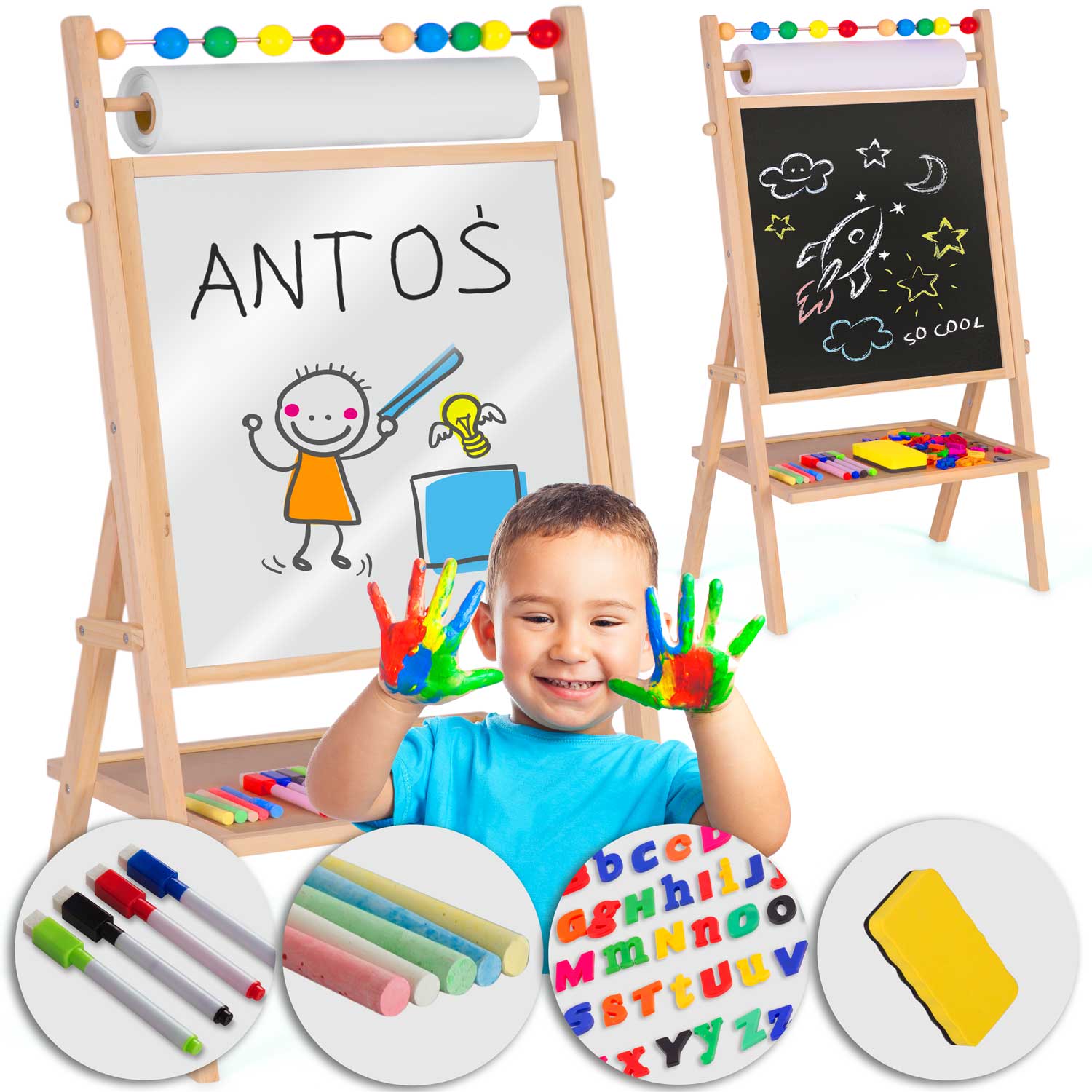 Ricokids magnetinė kreidinė sukimo plokštė