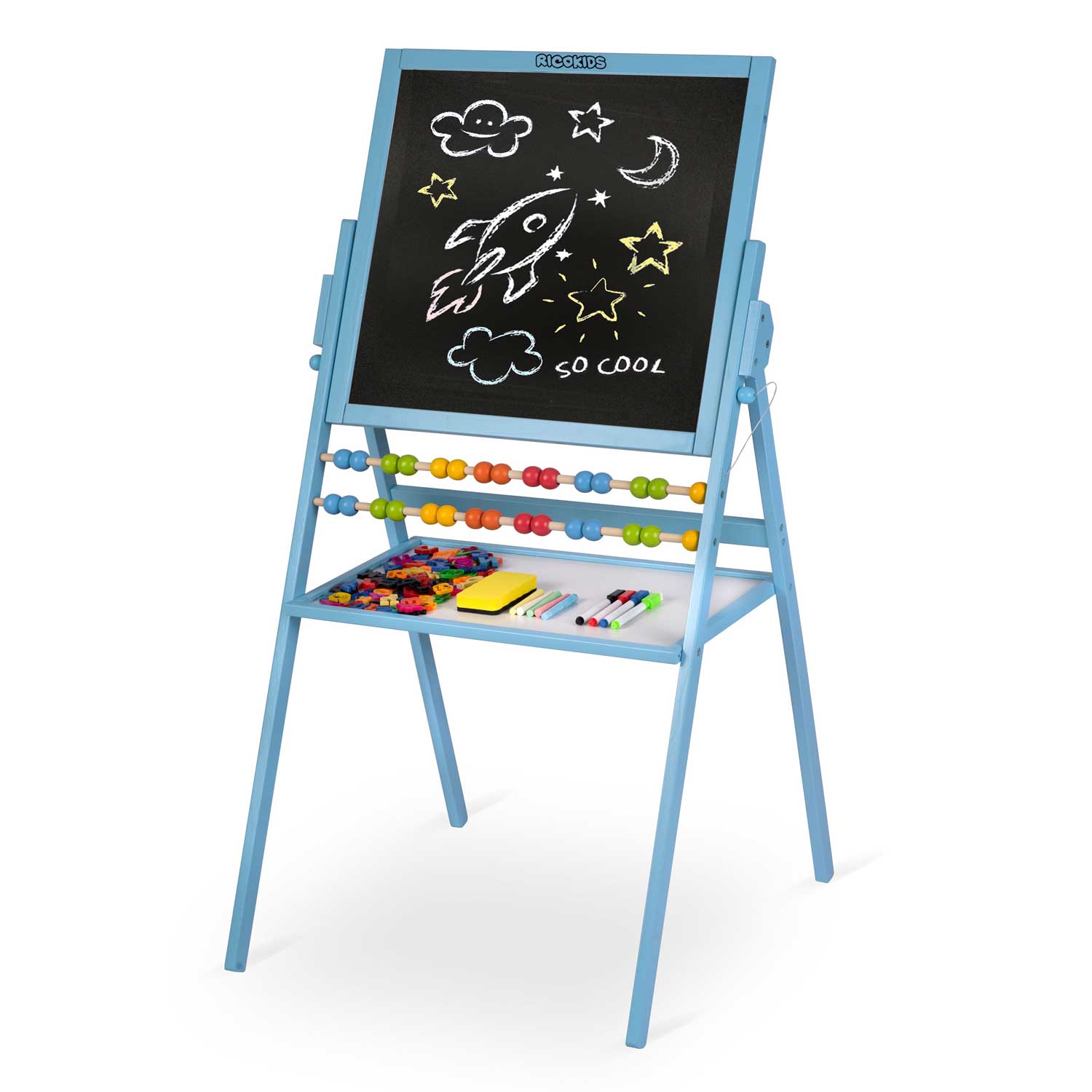 Ricokids magnetinė kreidinio sukimo plokštė - mėlyna