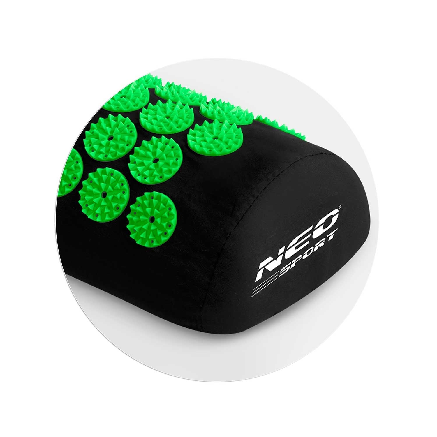 Juodai žalios spalvos Neo-Sport NS-901 spygliuočių akupresūros mata