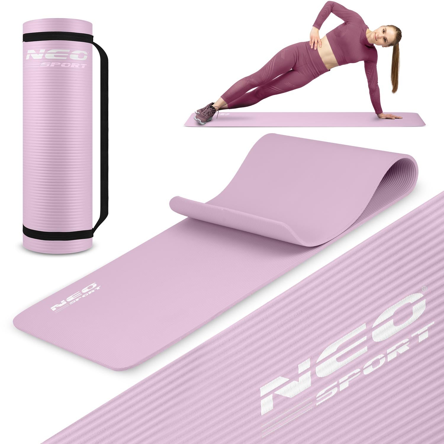 183 x 60 x 1 cm Neo-Sport - 192201 violetinė treniruoklių čiužinė