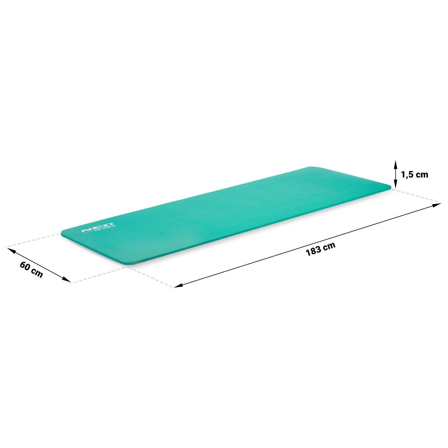 183 x 60 cm storio Neo-Sport - 192301 turkūzų treniruočių čiužinė