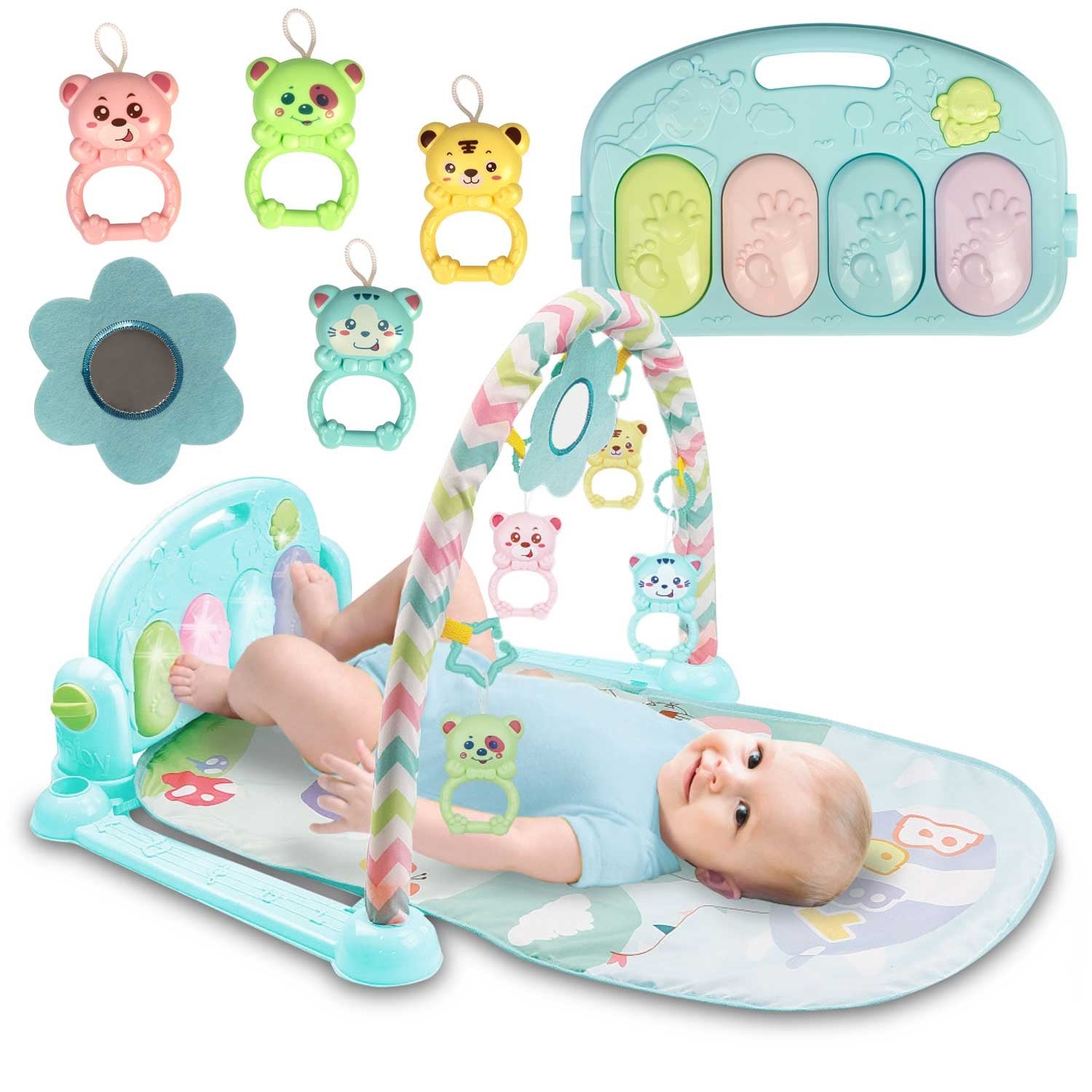 Interaktyvi edukacinė čiužinė su Ricokids pianinu - 7314