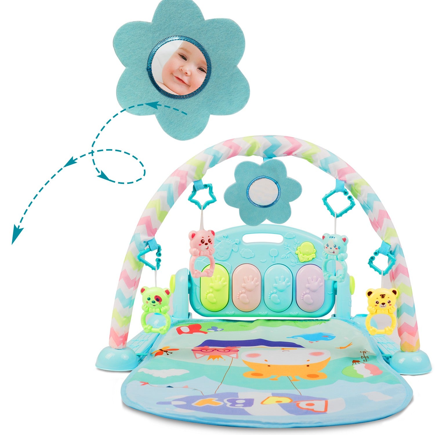 Interaktyvi edukacinė čiužinė su Ricokids pianinu - 7314