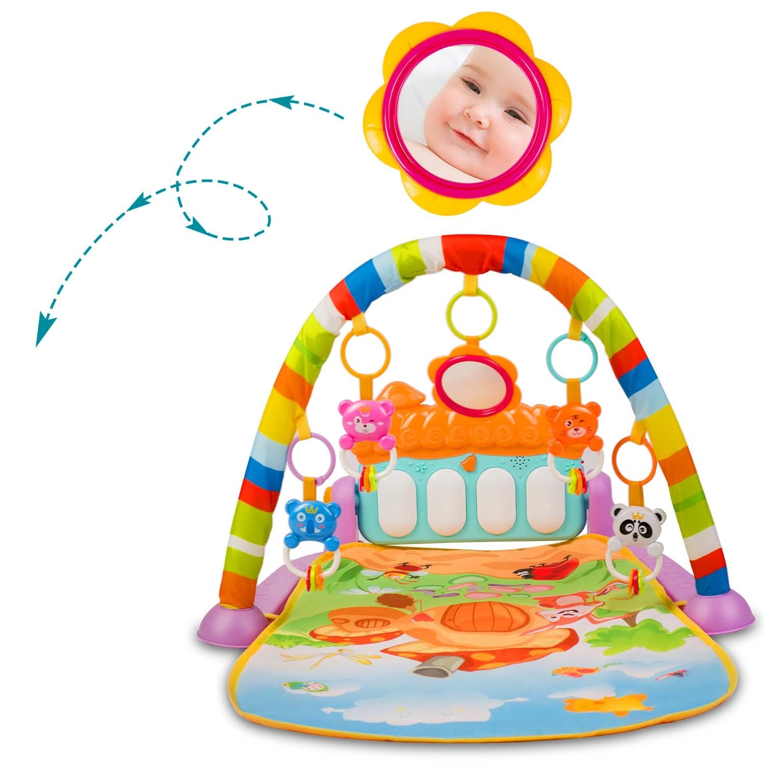 Interaktyvi edukacinė čiužinė su Ricokids pianinu - 7316
